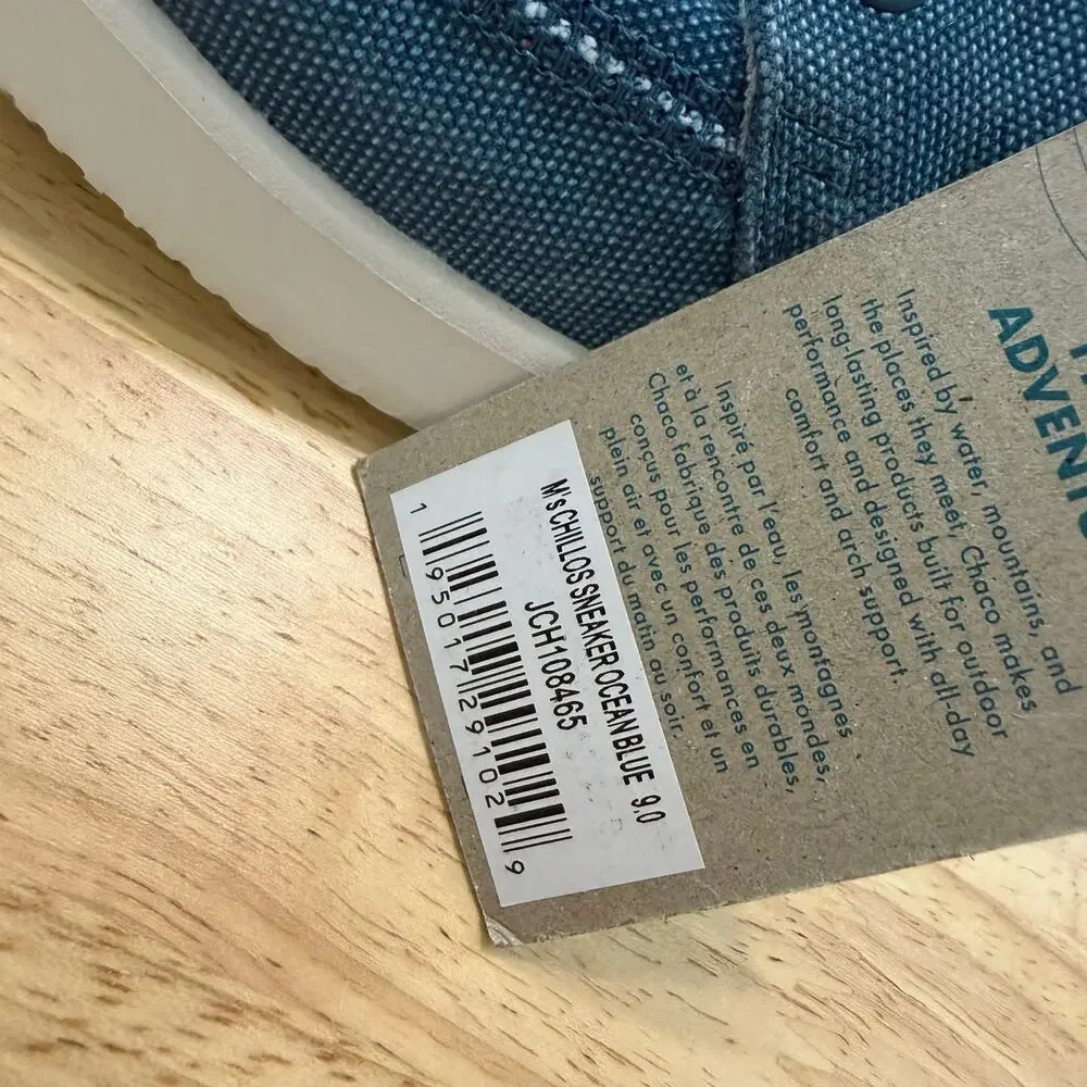 Chaco Men's Chillos Sneaker Ocean Blue Mens Size 9 JCH108465 NEW Slip On